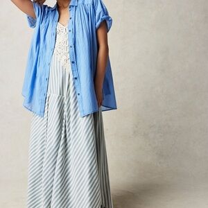 Free People Blue Shirt
